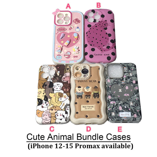 [AI17]Pinko case Cute Pop stand bundle cases iPhone 12-15 promax cases