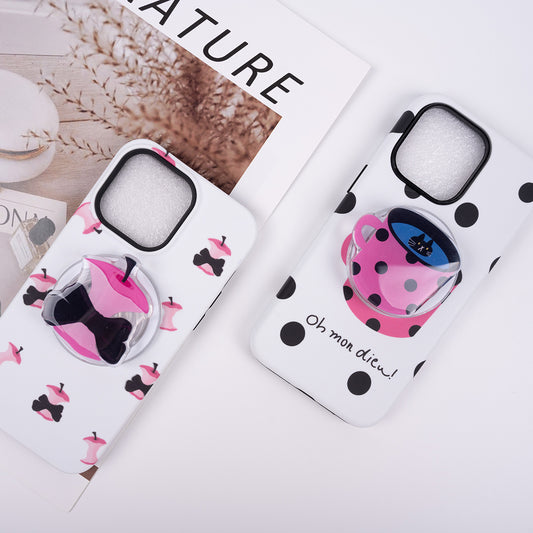 [PG06] Pinkocase  pink cupcat magnetic wireless charging case film hard case with  wireless charging case pink cupcat stand For iPhone 15promax/14promax/13promax/13/13pro Phone cases