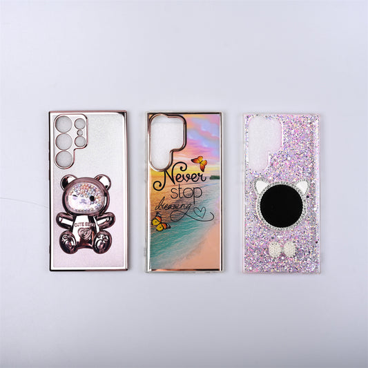 [AS06]Pinko Case Cute Bling Bling Phone Case For Samsung S22-S24Ultra